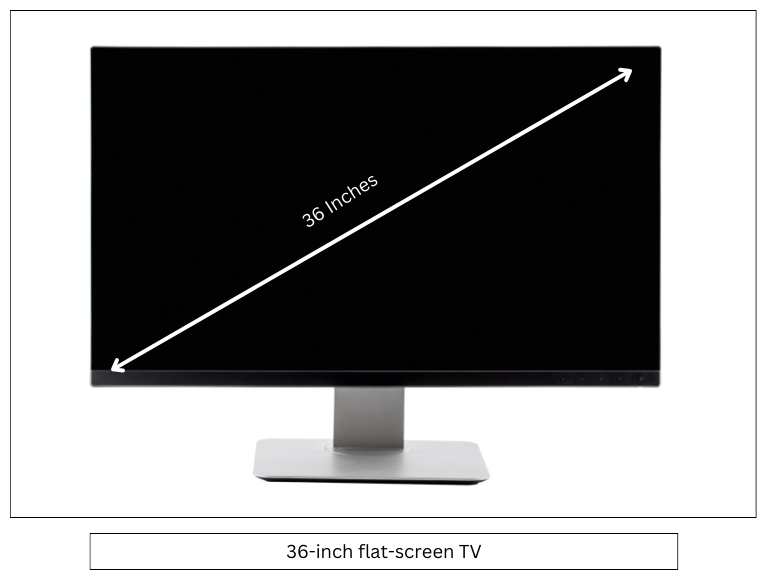 36-inch flat-screen TV
